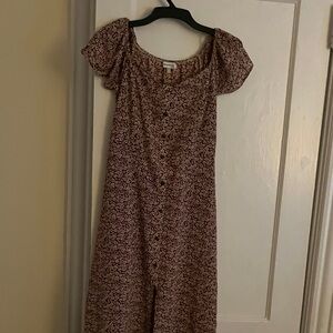 Monteau Brown Floral Dress
